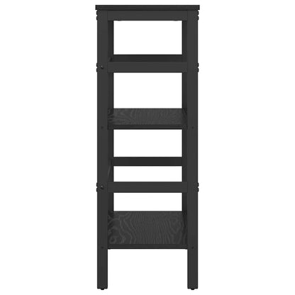 Boekenkast Zwart Eiken 60 x 29,5 x 81 cm Bewerkt hout