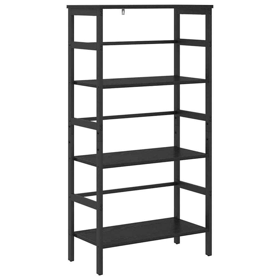 Boekenkast Zwart Eiken 60 x 29,5 x 115 cm Bewerkt hout