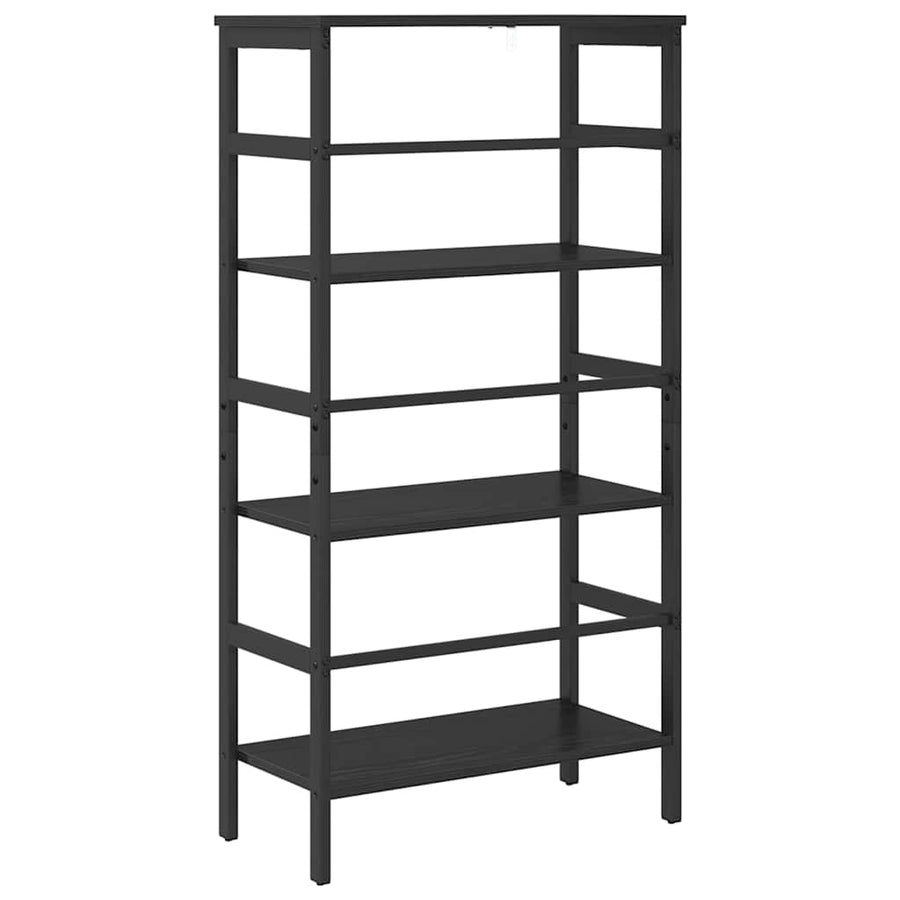 Boekenkast Zwart Eiken 60 x 29,5 x 115 cm Bewerkt hout