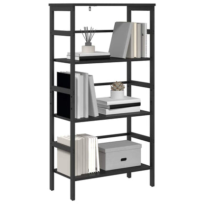 Boekenkast Zwart Eiken 60 x 29,5 x 115 cm Bewerkt hout