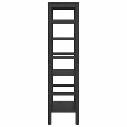 Boekenkast Zwart Eiken 60 x 29,5 x 115 cm Bewerkt hout