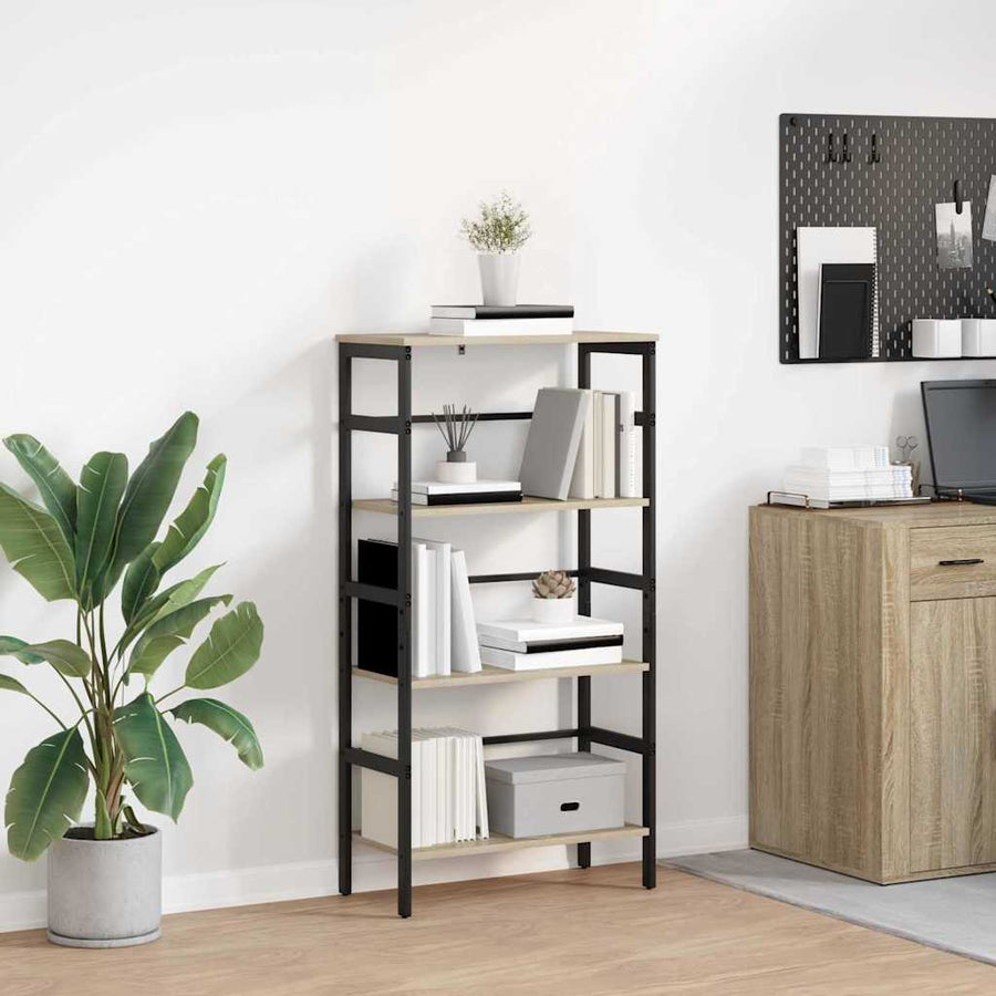 Boekenkast Sonoma Eiken 60 x 29,5 x 115 cm Bewerkt hout