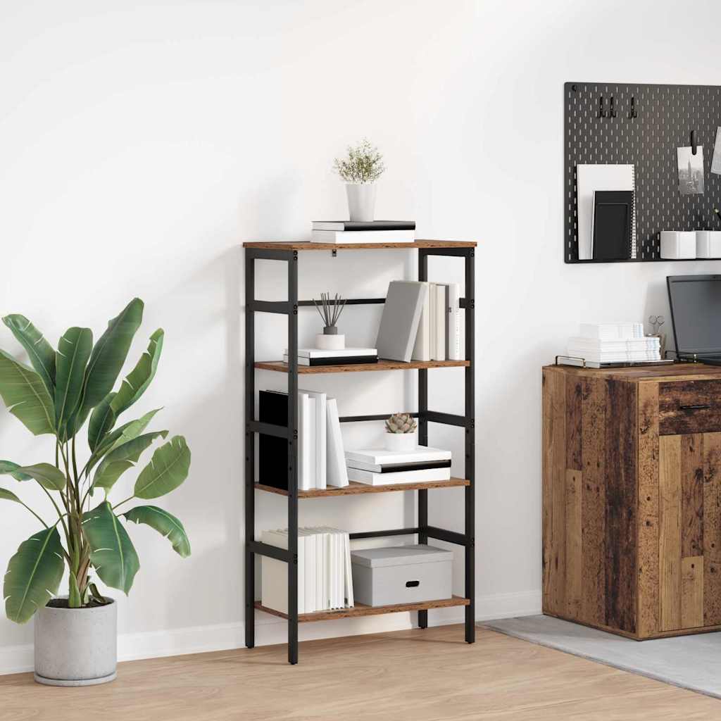 Boekenkast Oud Hout 60 x 29,5 x 115 cm Bewerkt hout