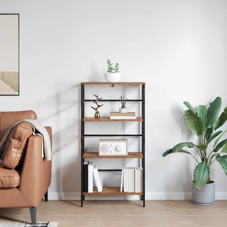 Boekenkast Oud Hout 60 x 29,5 x 115 cm Bewerkt hout