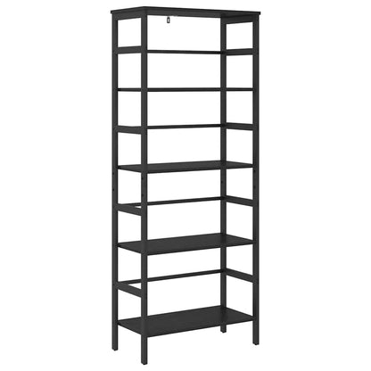 Boekenkast Zwart Eiken 60 x 29,5 x 149 cm Bewerkt hout