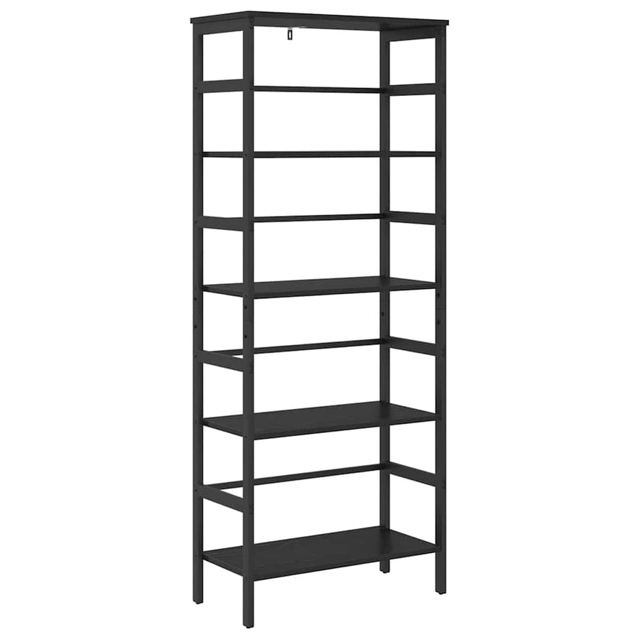 Boekenkast Zwart Eiken 60 x 29,5 x 149 cm Bewerkt hout