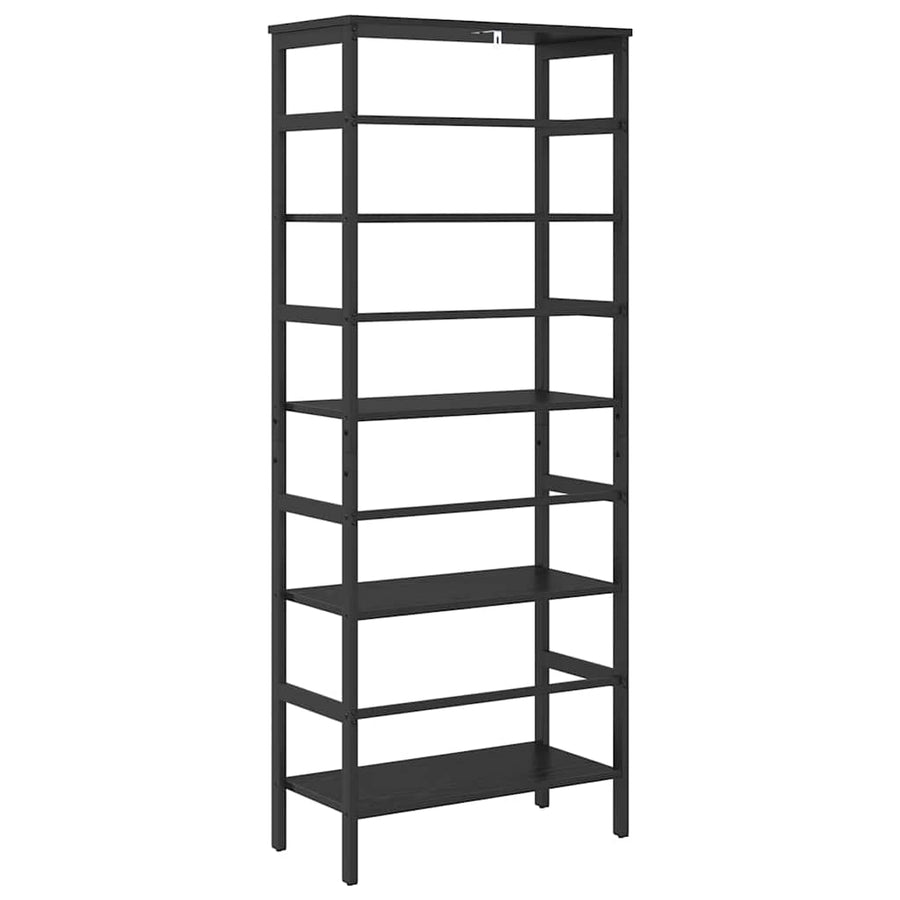 Boekenkast Zwart Eiken 60 x 29,5 x 149 cm Bewerkt hout