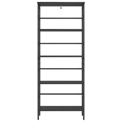 Boekenkast Zwart Eiken 60 x 29,5 x 149 cm Bewerkt hout