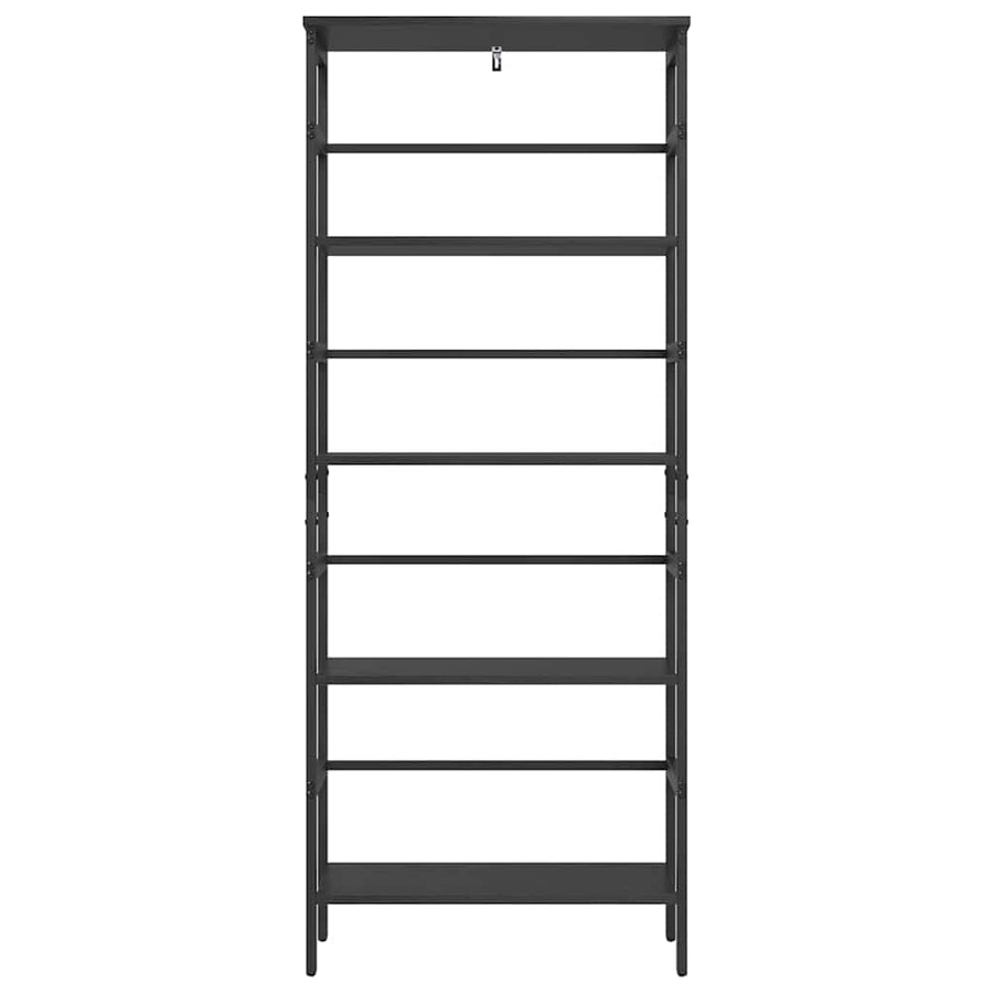 Boekenkast Zwart Eiken 60 x 29,5 x 149 cm Bewerkt hout