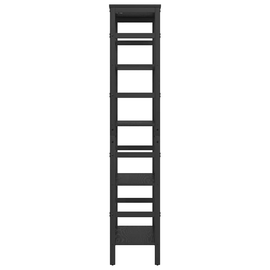 Boekenkast Zwart Eiken 60 x 29,5 x 149 cm Bewerkt hout