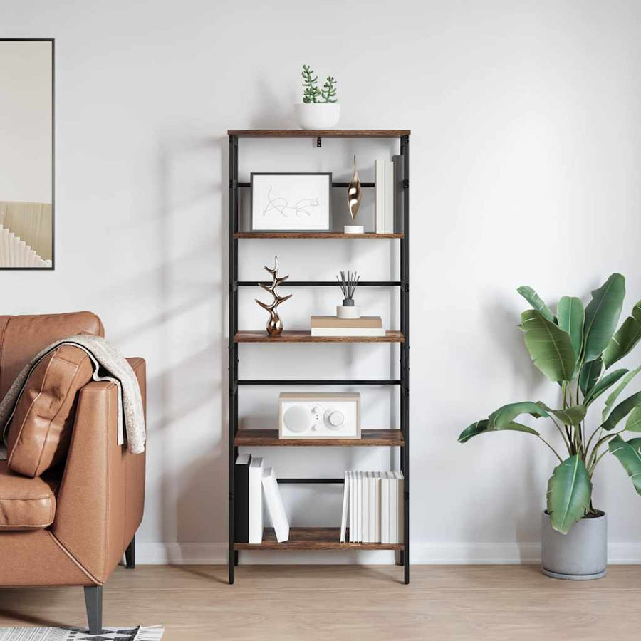 Boekenkast Gerookt eiken 60 x 29,5 x 149 cm Bewerkt hout