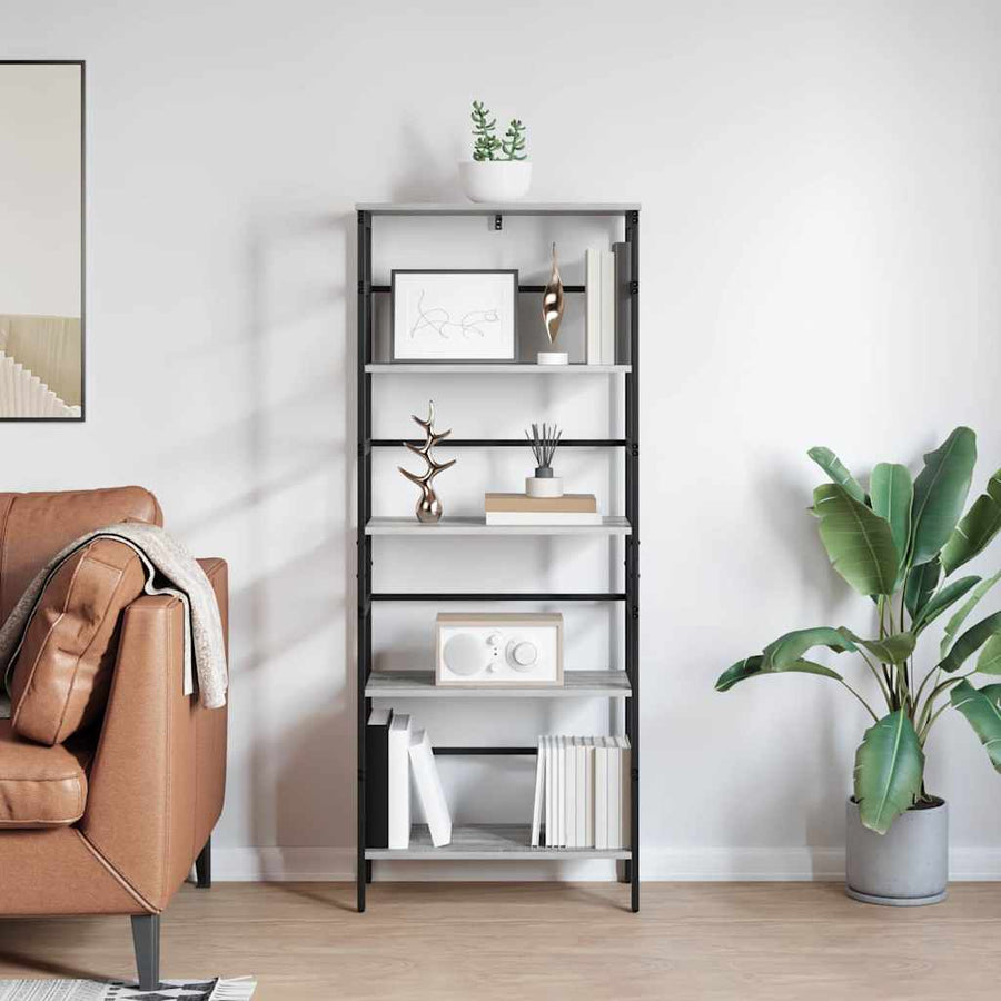 Boekenkast Grijs Sonoma 60 x 29,5 x 149 cm Bewerkt hout