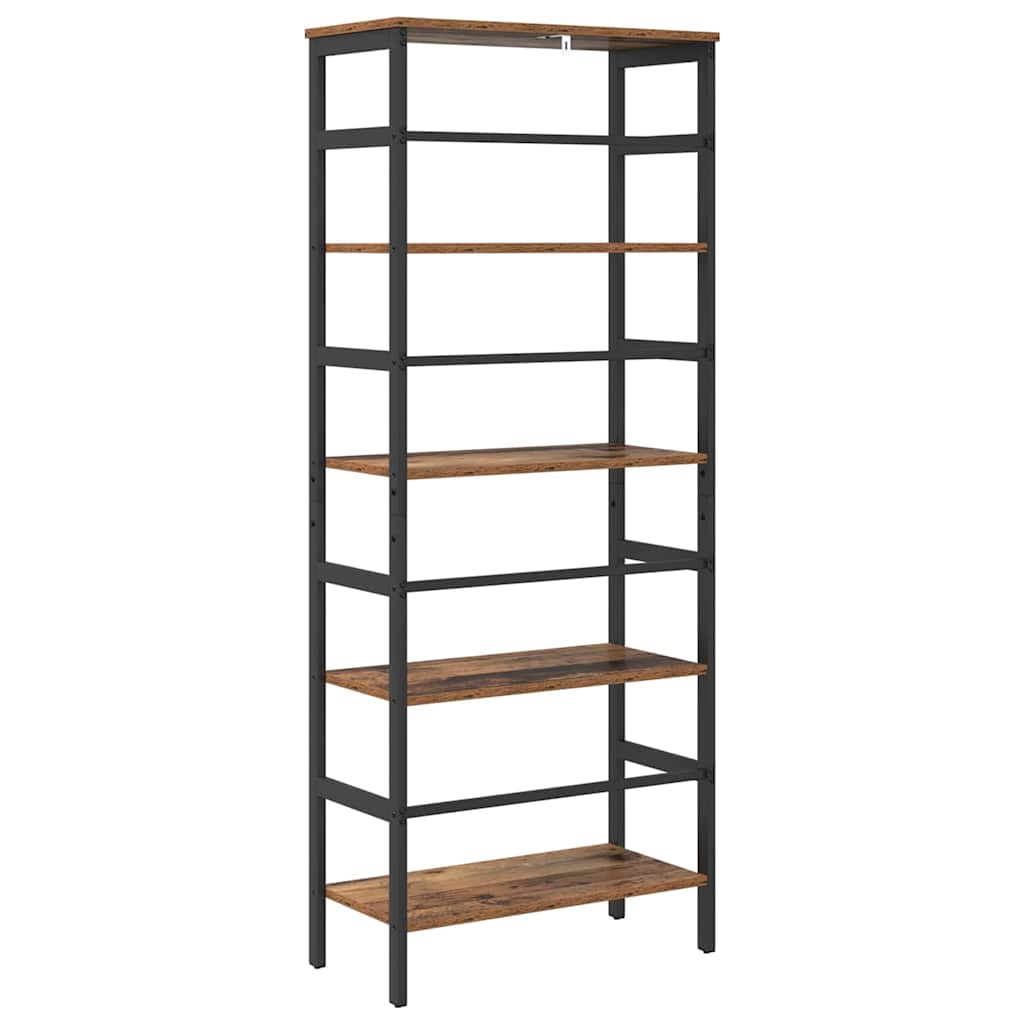 Boekenkast Oud Hout 60 x 29,5 x 149 cm Bewerkt hout