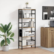 Boekenkast 60x29,5x149 cm bewerkt hout staal