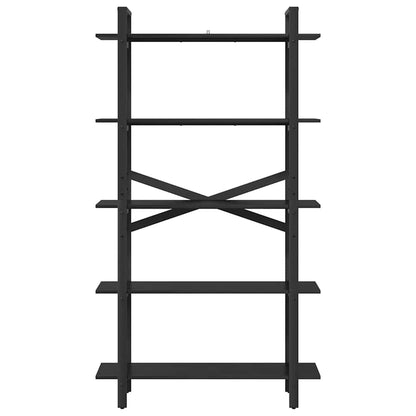 Boekenkast Zwart Eiken 100 x 33,5 x 178 cm Bewerkt hout