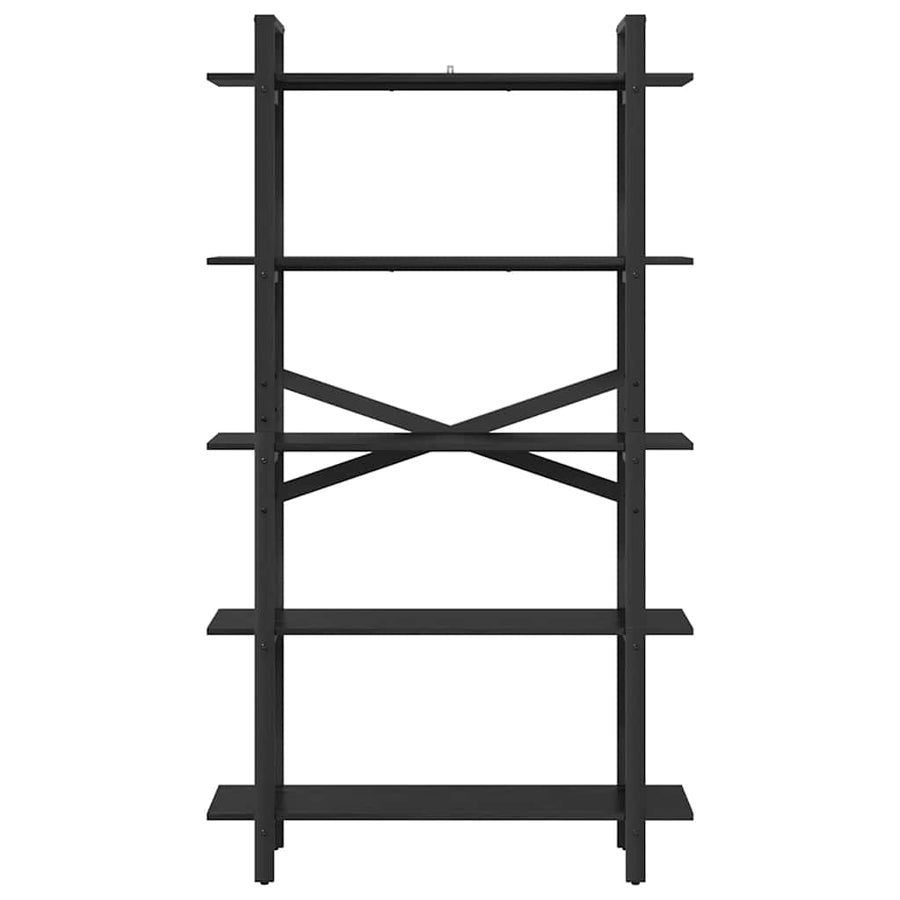 Boekenkast Zwart Eiken 100 x 33,5 x 178 cm Bewerkt hout
