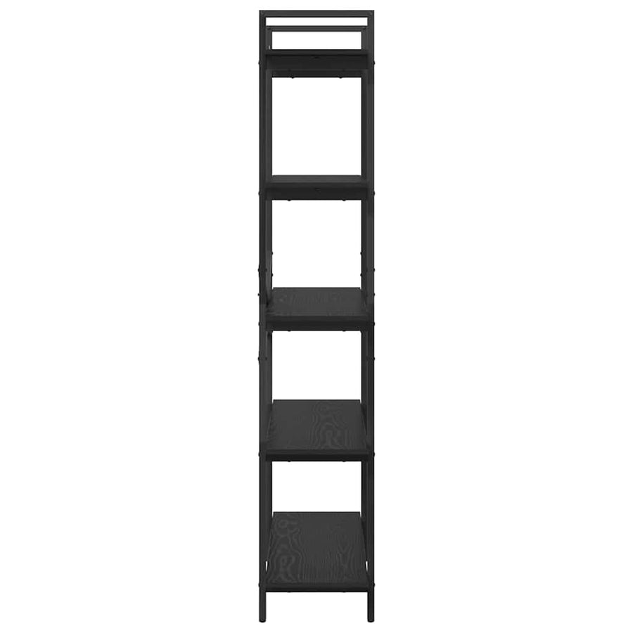 Boekenkast Zwart Eiken 100 x 33,5 x 178 cm Bewerkt hout