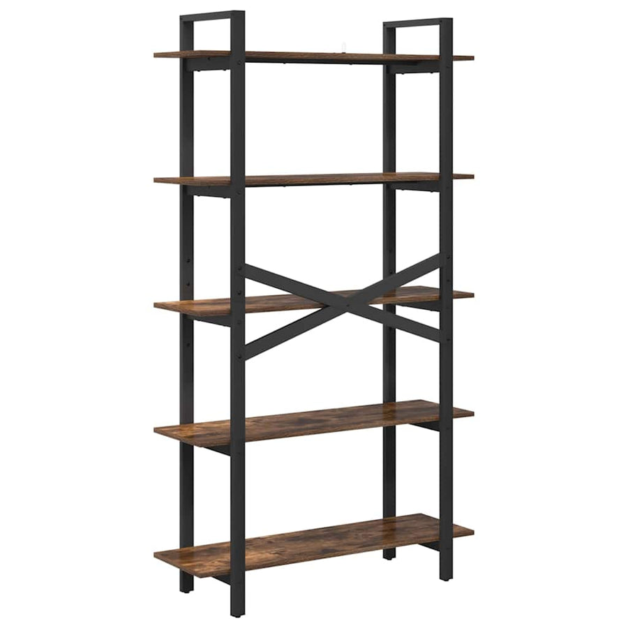 Boekenkast Gerookt eiken 100 x 33,5 x 178 cm Bewerkt hout