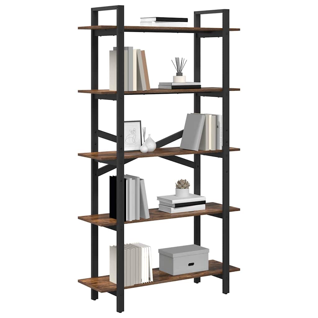 Boekenkast Gerookt eiken 100 x 33,5 x 178 cm Bewerkt hout