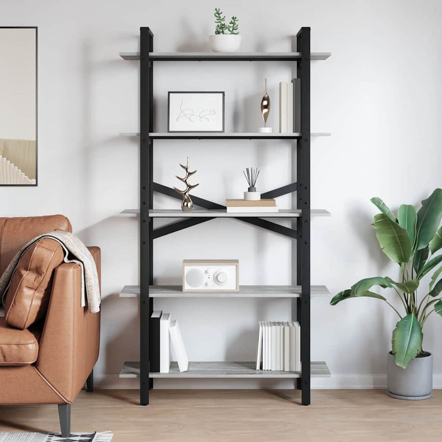 Boekenkast Grijs Sonoma 100 x 33,5 x 178 cm Bewerkt hout