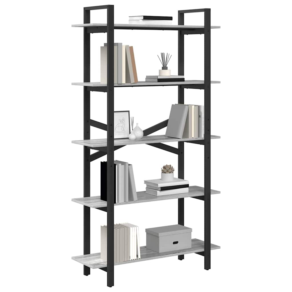 Boekenkast Grijs Sonoma 100 x 33,5 x 178 cm Bewerkt hout