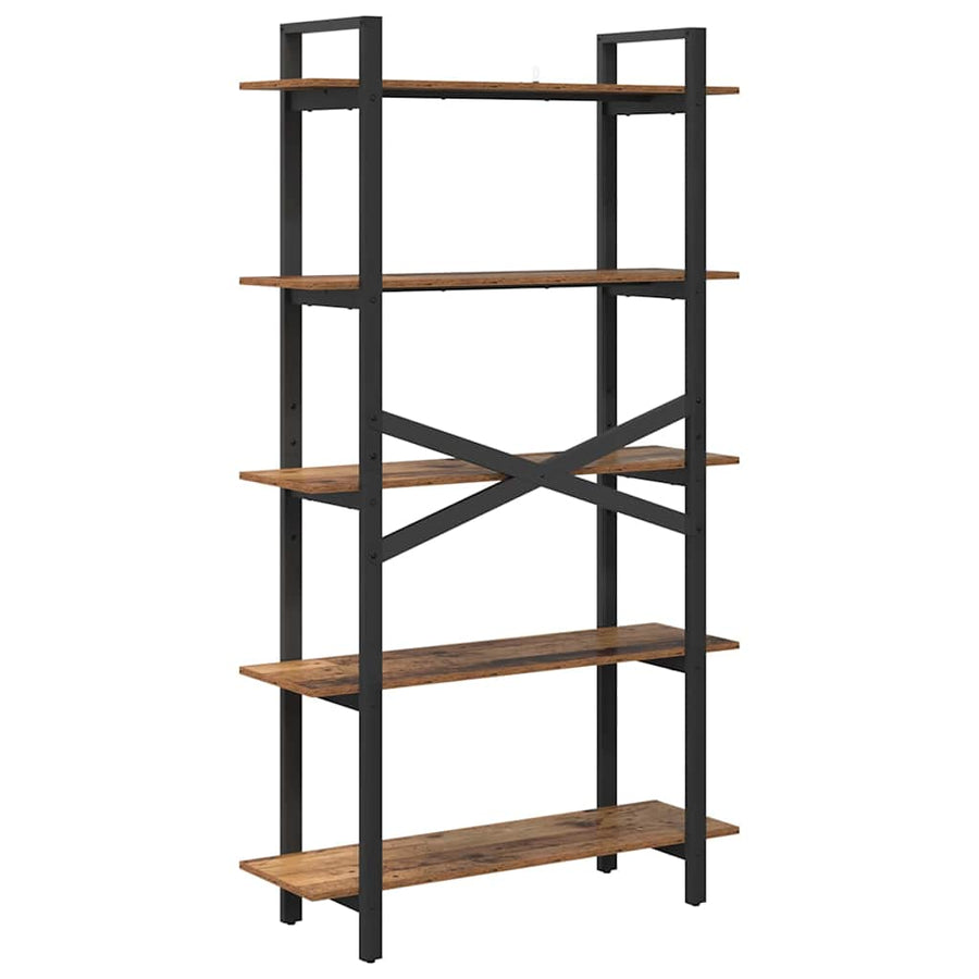 Boekenkast Oud Hout 100 x 33,5 x 178 cm Bewerkt hout