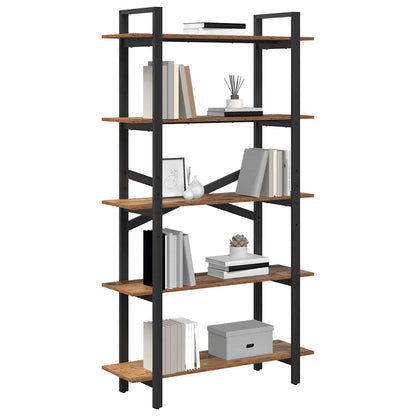 Boekenkast Oud Hout 100 x 33,5 x 178 cm Bewerkt hout
