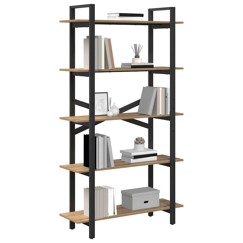 Boekenkast Artisan Eiken 100 x 33,5 x 178 cm Bewerkt hout