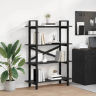 Bookcase Black Oak 100 x 33.5 x 140 cm Engineered Wood
