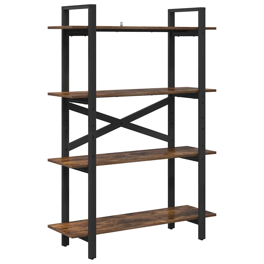 Boekenkast Gerookt eiken 100 x 33,5 x 140 cm Bewerkt hout