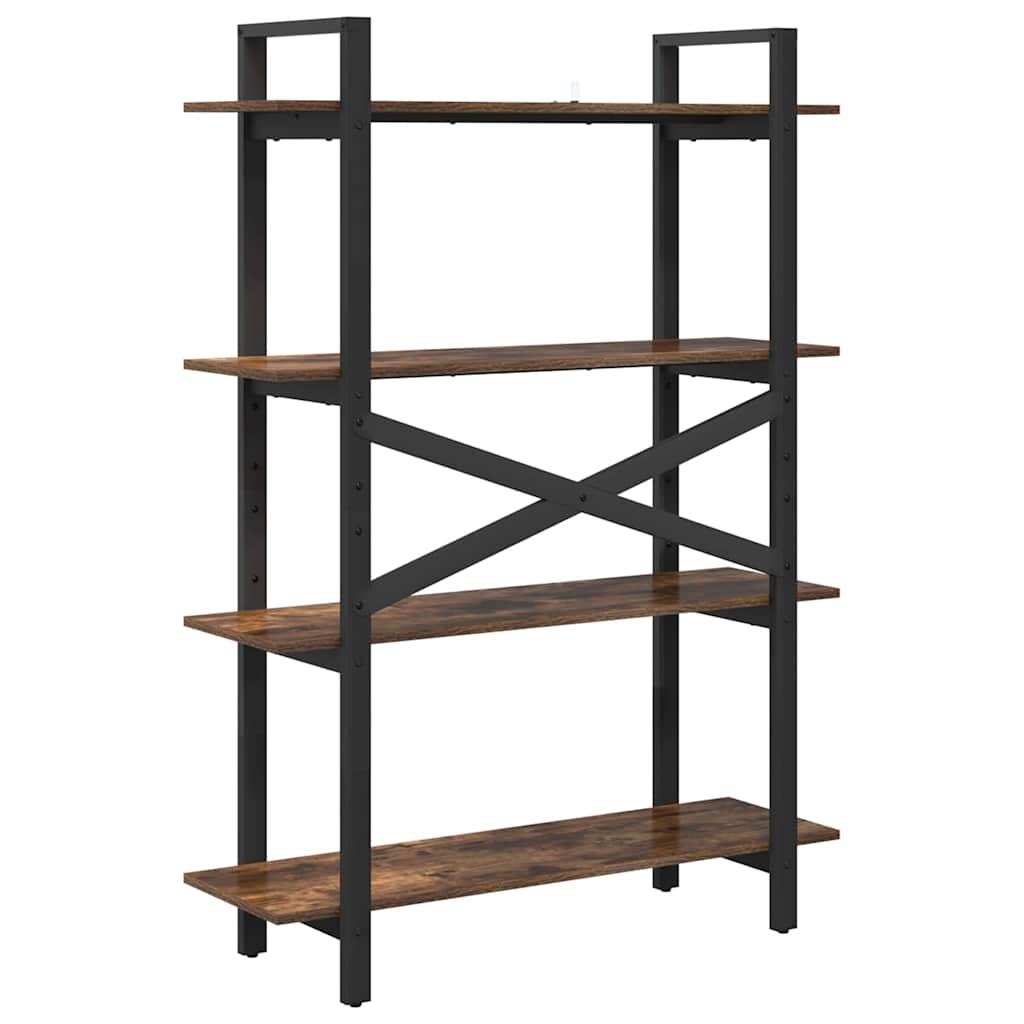 Boekenkast Gerookt eiken 100 x 33,5 x 140 cm Bewerkt hout