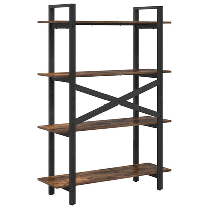 Boekenkast Gerookt eiken 100 x 33,5 x 140 cm Bewerkt hout