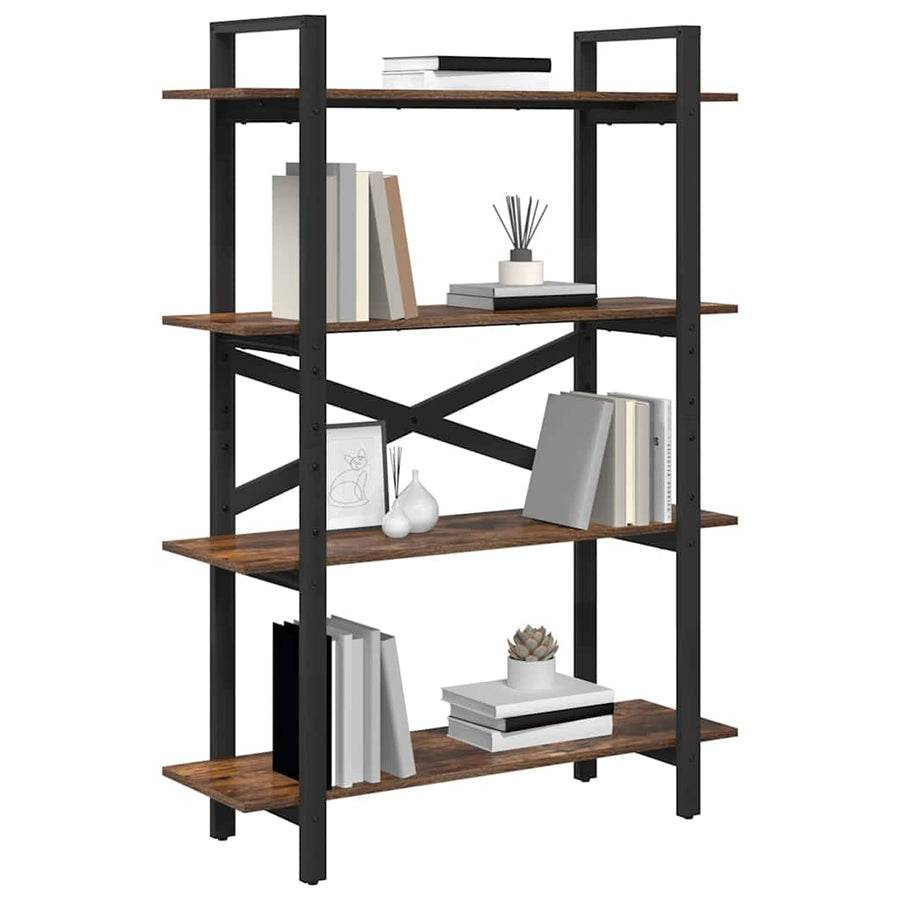 Boekenkast Gerookt eiken 100 x 33,5 x 140 cm Bewerkt hout