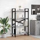 Boekenkast 100x33,5x140 cm grijs bewerkt hout