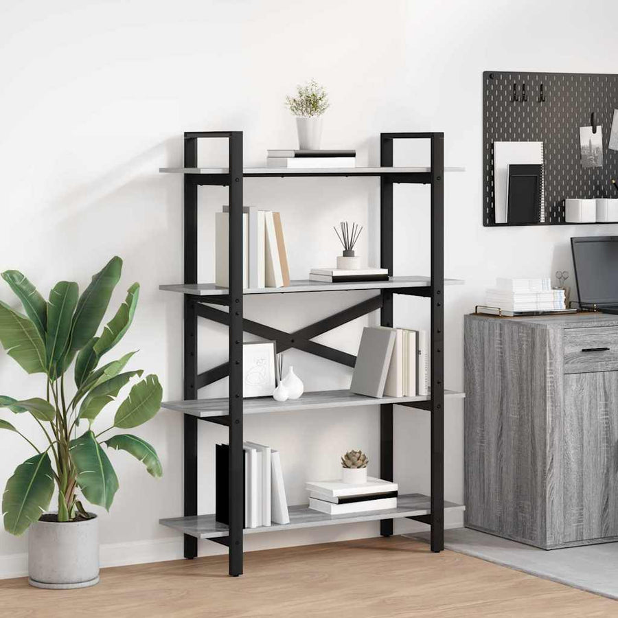 Boekenkast Grijs Sonoma 100 x 33,5 x 140 cm Bewerkt hout
