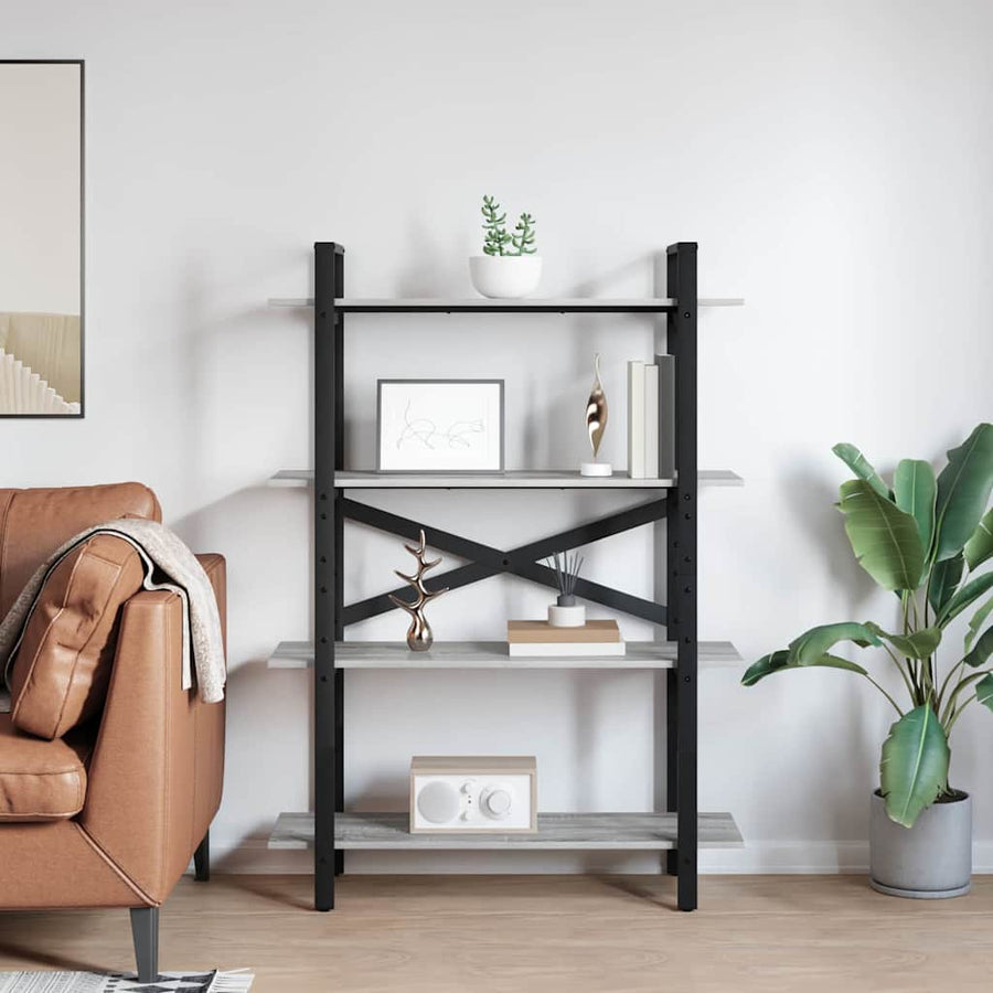 Boekenkast Grijs Sonoma 100 x 33,5 x 140 cm Bewerkt hout
