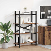 Boekenkast 100x33,5x140 cm oud hout bewerkt hout
