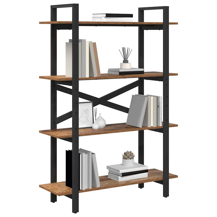 Boekenkast Oud Hout 100 x 33,5 x 140 cm Bewerkt hout
