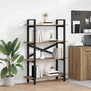 Boekenkast 100x33,5x140 cm bewerkt hout
