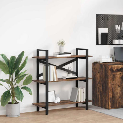 Boekenkast Gerookt eiken 100 x 33,5 x 102 cm Bewerkt hout