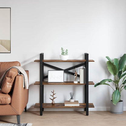 Boekenkast Gerookt eiken 100 x 33,5 x 102 cm Bewerkt hout