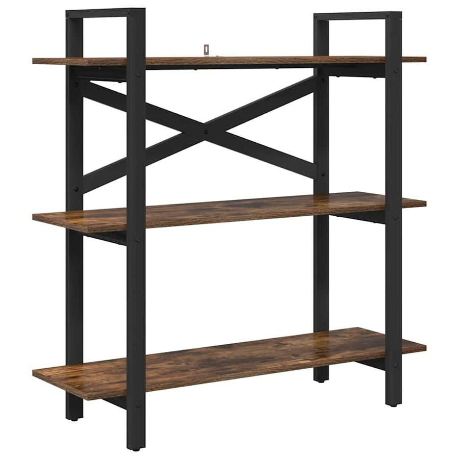 Boekenkast Gerookt eiken 100 x 33,5 x 102 cm Bewerkt hout