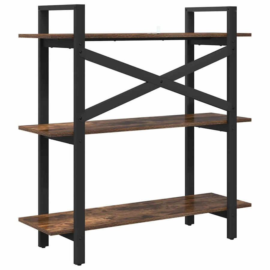 Boekenkast Gerookt eiken 100 x 33,5 x 102 cm Bewerkt hout