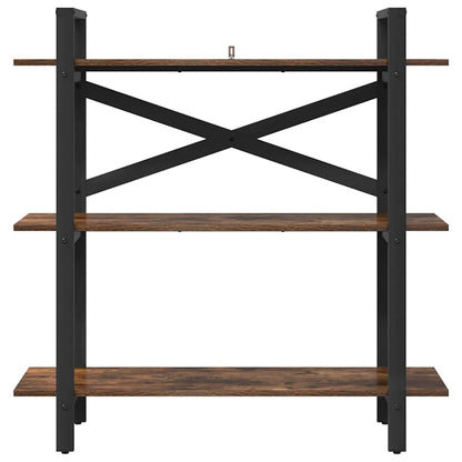 Boekenkast Gerookt eiken 100 x 33,5 x 102 cm Bewerkt hout