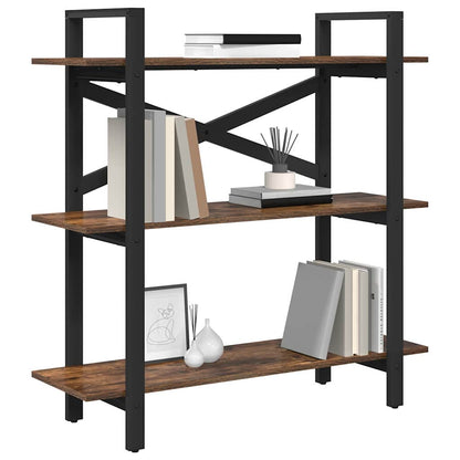 Boekenkast Gerookt eiken 100 x 33,5 x 102 cm Bewerkt hout