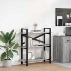 Boekenkast 100x33,5x102 cm grijs Sonoma bewerkt hout