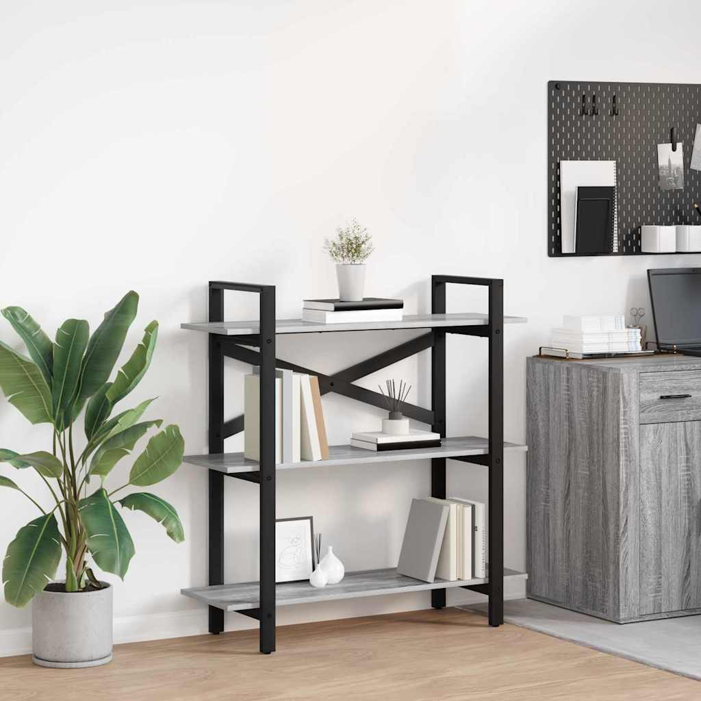 Boekenkast Grijs Sonoma 100 x 33,5 x 102 cm Bewerkt hout