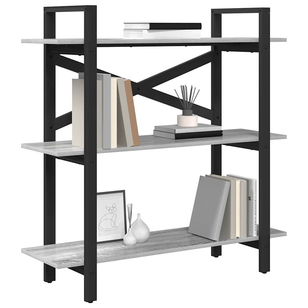 Boekenkast Grijs Sonoma 100 x 33,5 x 102 cm Bewerkt hout