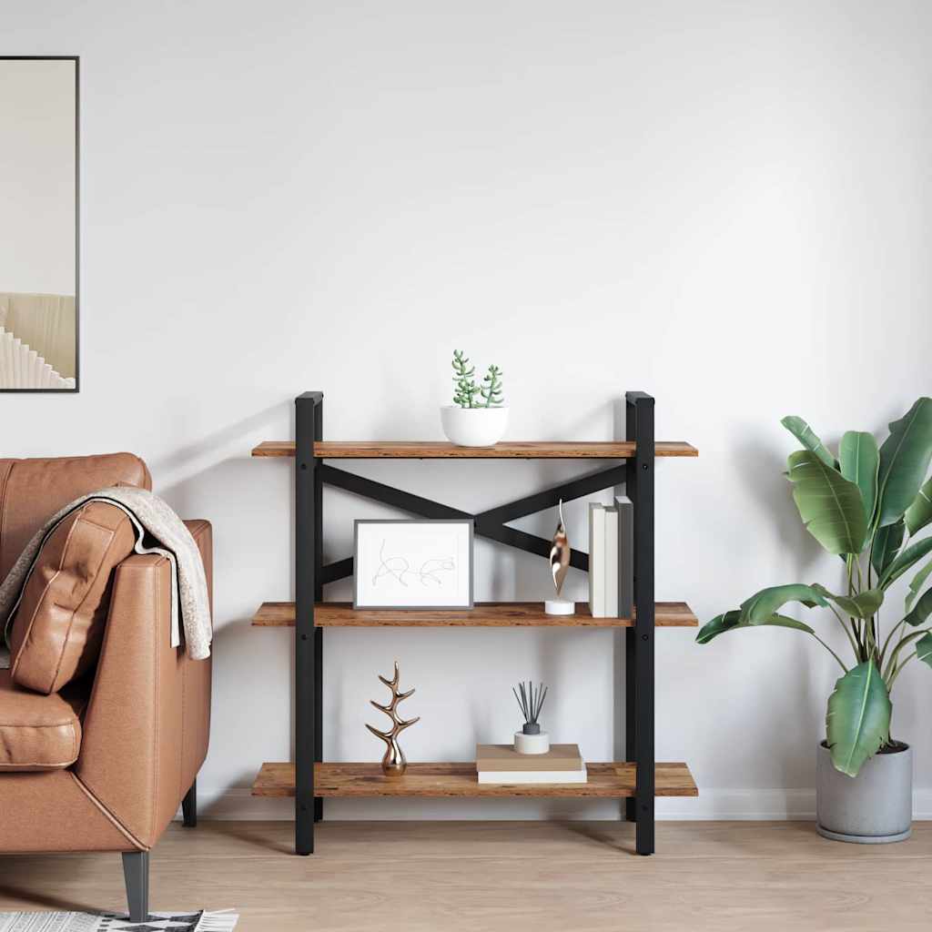 Boekenkast Oud Hout 100 x 33,5 x 102 cm Bewerkt hout