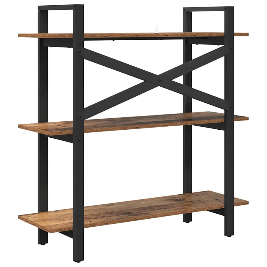 Boekenkast Oud Hout 100 x 33,5 x 102 cm Bewerkt hout